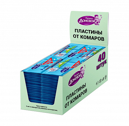ДОМОВОЙ ПРОШКА Пластины от комаров Тройной удар (в шоу-боксе)