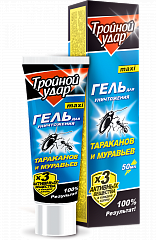 ТРОЙНОЙ УДАР Гель от тараканов, туба 50мл