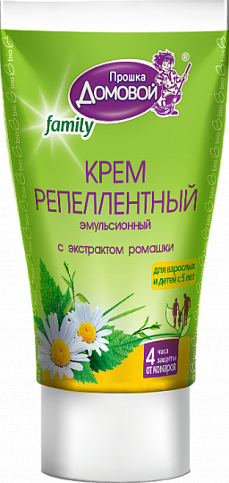 ДОМОВОЙ ПРОШКА Крем репеллентный с экстрактом ромашки BIO FAMILY