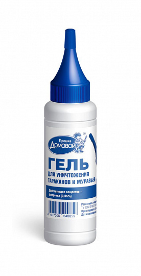 ДОМОВОЙ ПРОШКА Гель от тараканов ПРОФИ, флакон 120г 